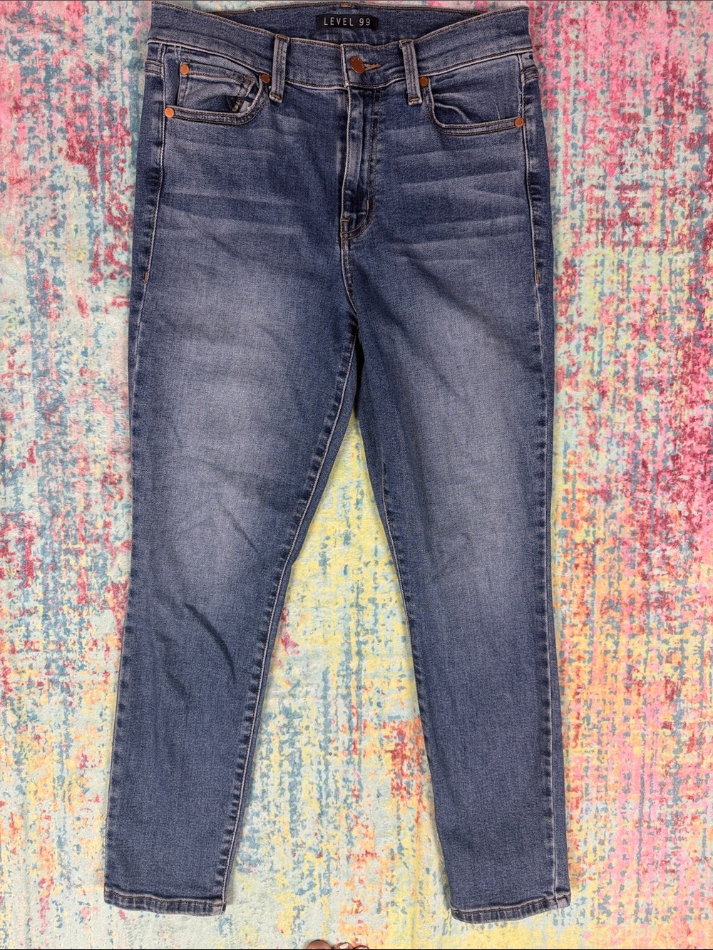Level 99 Women's Dark Blue Skinny Jeans